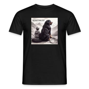 Bernese mountain dog - Men's T-Shirt - black - Front - AI Model Male 178 light (178cm)