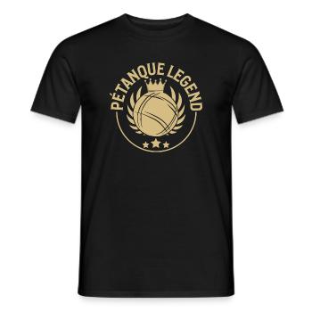 Boule Kugeln für Bouler Boules Set und Petanque - Männer T-Shirt - Schwarz - Vorne - AI Model Male 178 light (178cm)