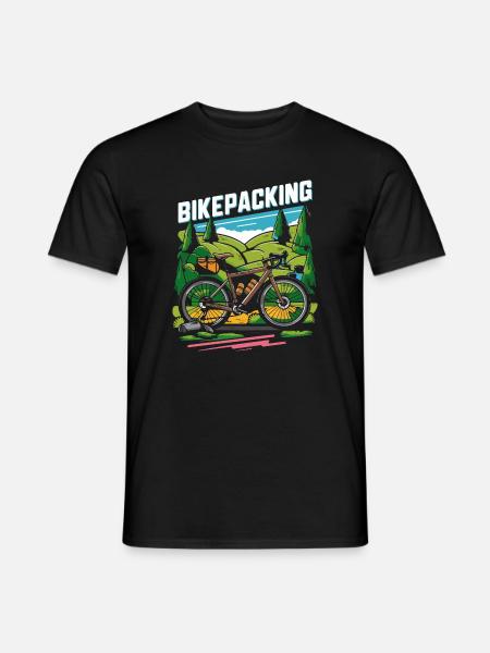 Scène d’aventure à vélo - T-shirt homme - noir