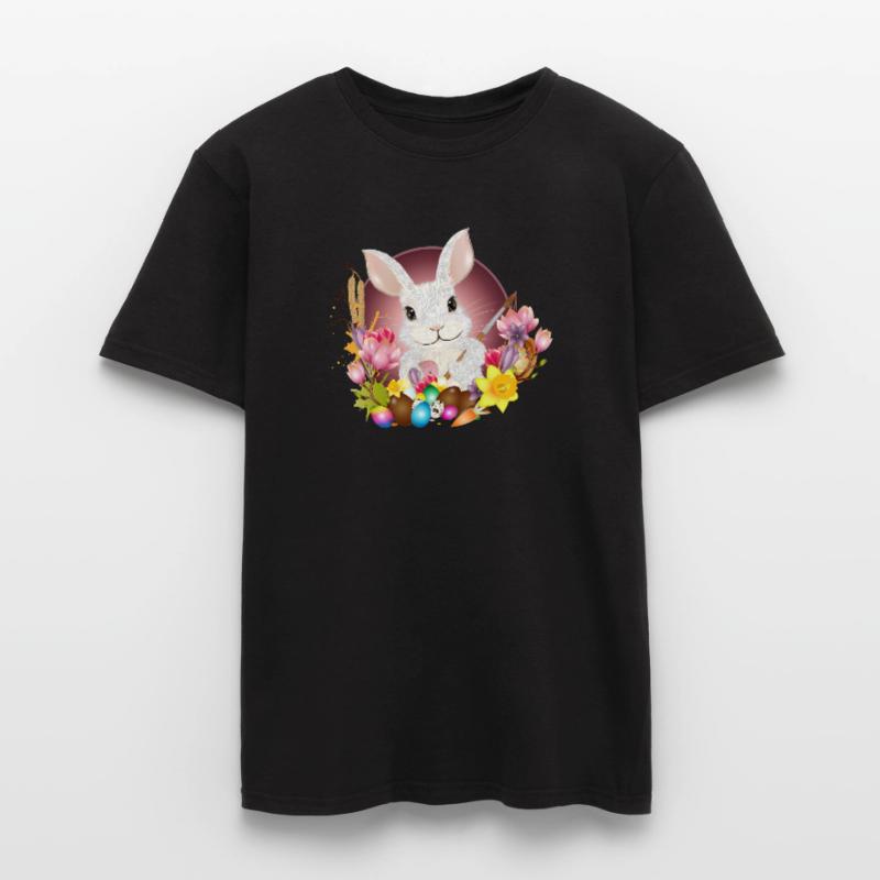 white rabbit with easter eggs as easter bunny Men's T-Shirt