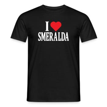 t-shirt I love Smeralda t-shirt gift idea - Men's T-Shirt - black - Front - AI Model Male 178 light (178cm)