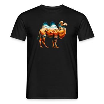 Camel - Men's T-Shirt - black - Front - AI Model Male 178 light (178cm)