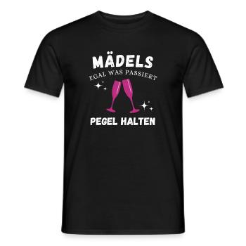 Girls' Level Hold – Cadeau d’enterrement de vie de garçon - T-shirt homme - noir - Devant - AI Model Male 178 light (178cm)
