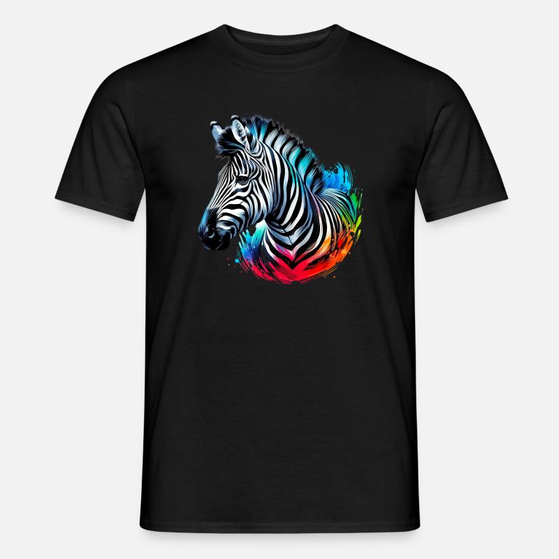 Zebra - Männer T-Shirt - Schwarz