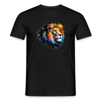 Lion - T-shirt homme - noir - Devant - AI Model Male 178 light (178cm)
