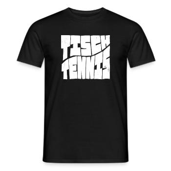 Tennis de table avec batte de tennis de table Ping Pong - T-shirt homme - noir - Devant - AI Model Male 178 light (178cm)