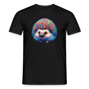 Hedgehog - Men's T-Shirt - black - Front - AI Model Male 178 light (178cm)