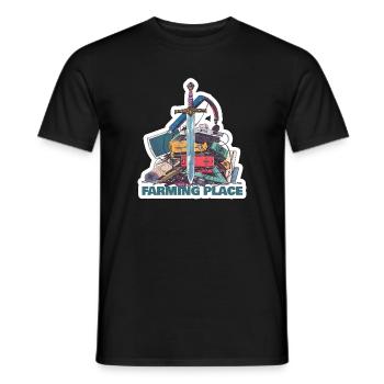 Farming Place Niveau Légendaire de Joueur - T-shirt homme - noir - Devant - AI Model Male 178 light (178cm)