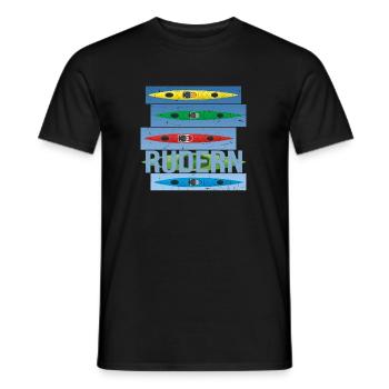 Rudern - Männer T-Shirt - Schwarz - Vorne - AI Model Male 178 light (178cm)