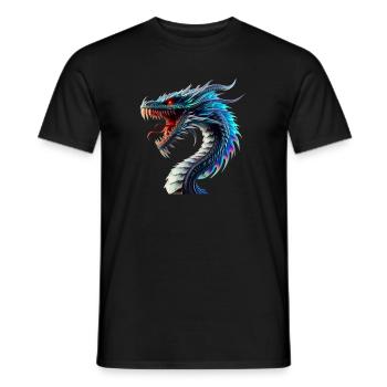 Dragon (02) - Men's T-Shirt - black - Front - AI Model Male 178 light (178cm)