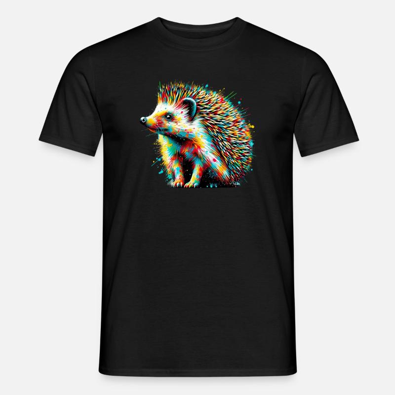 Igel - Männer T-Shirt - Schwarz