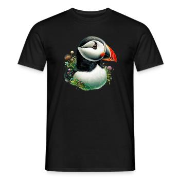 Macareux - T-shirt homme - noir - Devant - AI Model Male 178 light (178cm)
