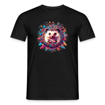 Hedgehog - Men's T-Shirt - black - Front - AI Model Male 178 light (178cm)