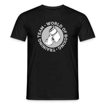 Boxen Sport Training Team Verein Illustration Logo - Männer T-Shirt - Schwarz - Vorne - AI Model Male 178 light (178cm)