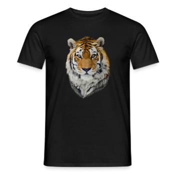 Tigre - T-shirt homme - noir - Devant - AI Model Male 178 light (178cm)
