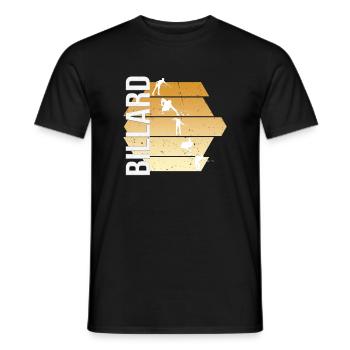 Billard - Männer T-Shirt - Schwarz - Vorne - AI Model Male 178 light (178cm)