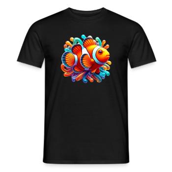 Poisson-clown - T-shirt homme - noir - Devant - AI Model Male 178 light (178cm)
