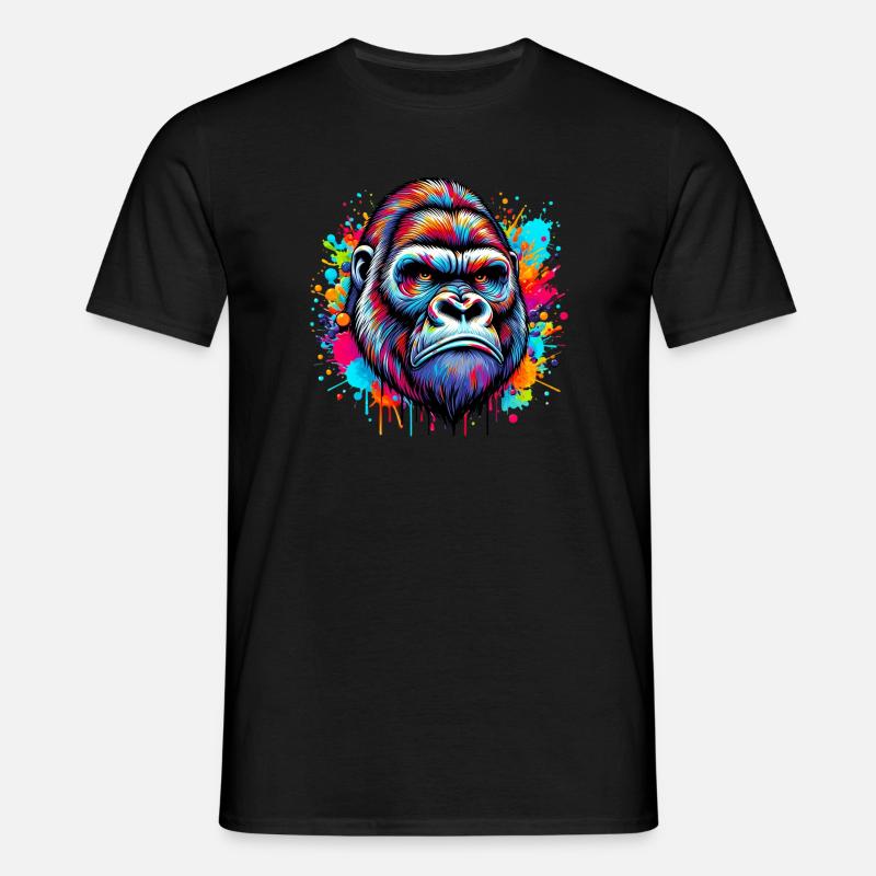 Gorilla - Männer T-Shirt - Schwarz