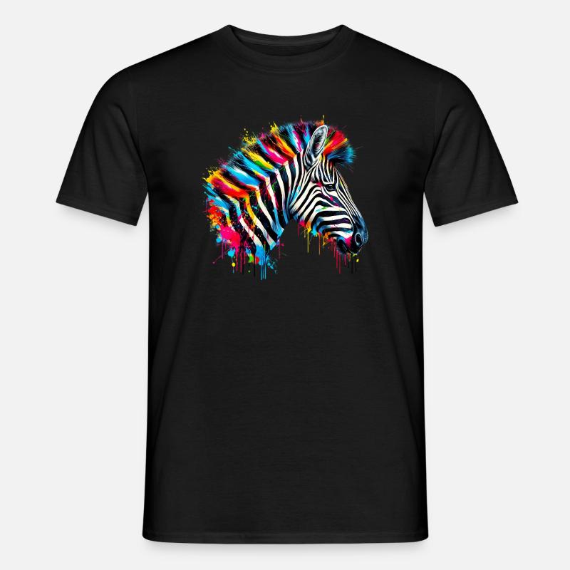 Zebra - Männer T-Shirt - Schwarz