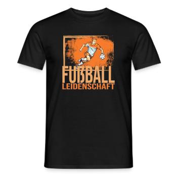 Fußball Leidenschaft - Männer T-Shirt - Schwarz - Vorne - AI Model Male 178 light (178cm)