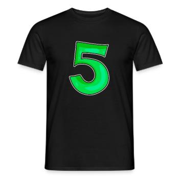 Number 5 Number Green - Men's T-Shirt - black - Front - AI Model Male 178 light (178cm)