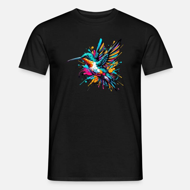 Kolibri - Männer T-Shirt - Schwarz