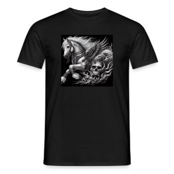Zware Pegasus - Heren T-shirt - zwart - Voor - AI Model Male 178 light (178cm)