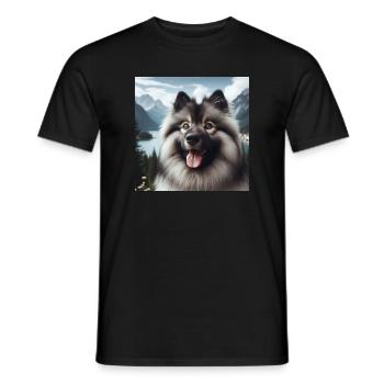 Joyeux Wolfspitz - T-shirt homme - noir - Devant - AI Model Male 178 light (178cm)