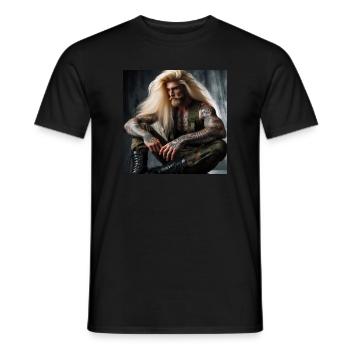 Militärisch schwer - Männer T-Shirt - Schwarz - Vorne - AI Model Male 178 light (178cm)