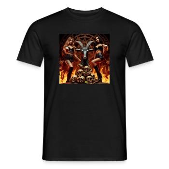 Beer Metalheads in the Underworld - Men's T-Shirt - black - Front - AI Model Male 178 light (178cm)