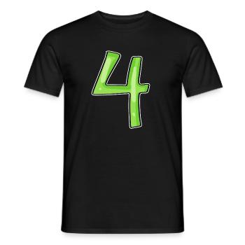 4 - Quatre Vert - T-shirt homme - noir - Devant - AI Model Male 178 light (178cm)