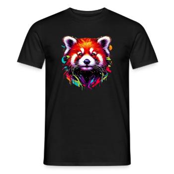 Kleiner Panda - Männer T-Shirt - Schwarz - Vorne - AI Model Male 178 light (178cm)