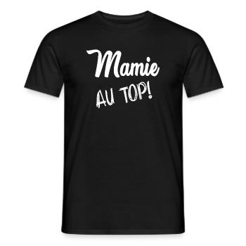 OMA. MUTTERTAG. ALLES GUTE ZUM OMA-TAG. ICH LIEBE DICH - Männer T-Shirt - Schwarz - Vorne - AI Model Male 178 light (178cm)