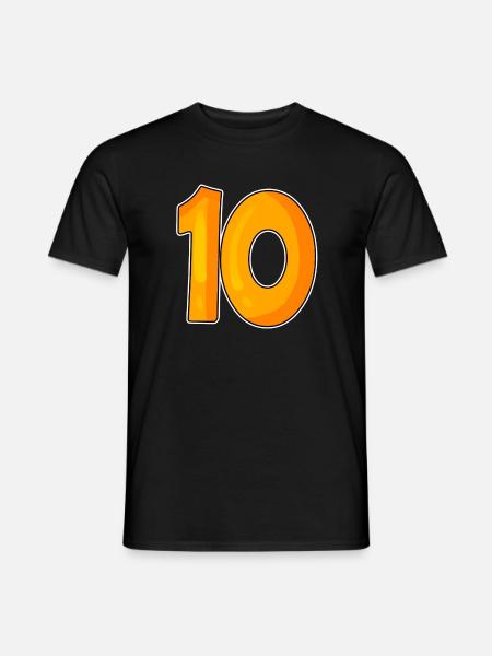 Ten 10 Number Number - Men's T-Shirt - black