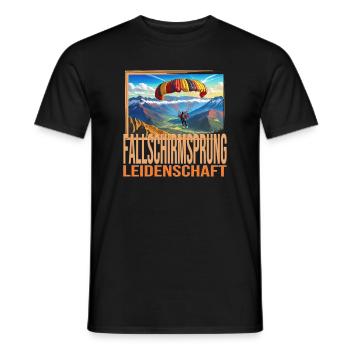 Fallschirmsprung Leidenschaft - Männer T-Shirt - Schwarz - Vorne - AI Model Male 178 light (178cm)