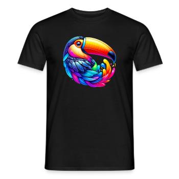 Toucan - Men's T-Shirt - black - Front - AI Model Male 178 light (178cm)