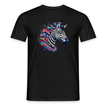 Zèbre - T-shirt homme - noir - Devant - AI Model Male 178 light (178cm)
