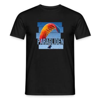 Paragliden - Männer T-Shirt - Schwarz - Vorne - AI Model Male 178 light (178cm)