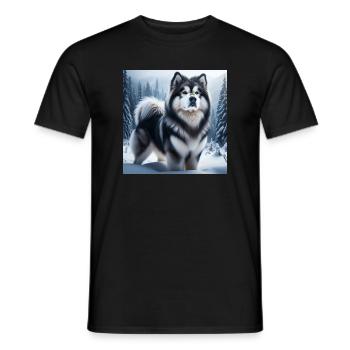 Malamute d’Alaska - T-shirt homme - noir - Devant - AI Model Male 178 light (178cm)