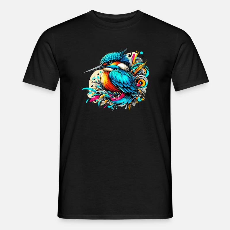 Eisvogel - Männer T-Shirt - Schwarz
