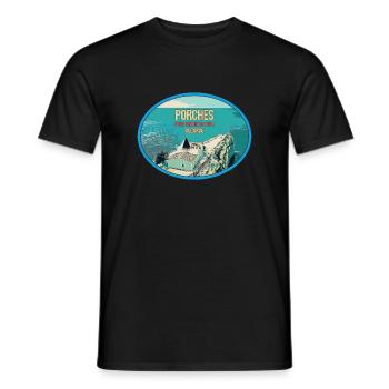 promontoire Nossa Sra da Rocha a Porches, Algarve - T-shirt homme - noir - Devant - AI Model Male 178 light (178cm)