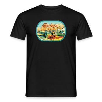 Albufeira Plage des Pêcheurs, praia dos pescadores - T-shirt homme - noir - Devant - AI Model Male 178 light (178cm)
