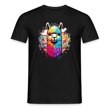 Alpaca - Men's T-Shirt - black - Front - AI Model Male 178 light (178cm)