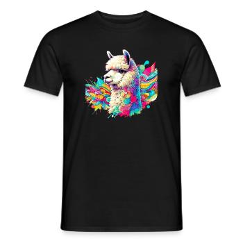 Alpaca - Men's T-Shirt - black - Front - AI Model Male 178 light (178cm)
