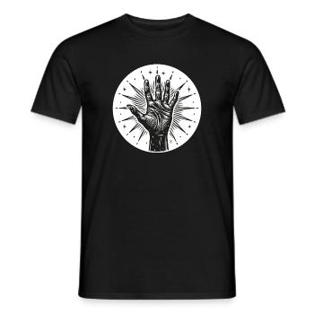 Star Hand with Flashes - Men's T-Shirt - black - Front - AI Model Male 178 light (178cm)