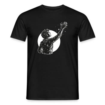 Cosmic Reach in Schwarz-Weiß - Männer T-Shirt - Schwarz - Vorne - AI Model Male 178 light (178cm)