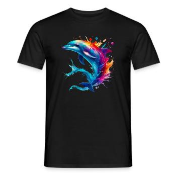 Dauphin - T-shirt homme - noir - Devant - AI Model Male 178 light (178cm)