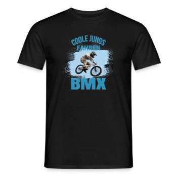 Coole Jungs fahren BMX - Männer T-Shirt - Schwarz - Vorne - AI Model Male 178 light (178cm)