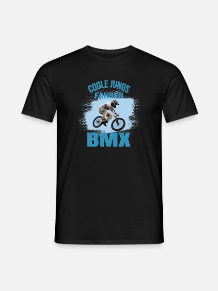 Coole Jungs fahren BMX - Männer T-Shirt - Schwarz