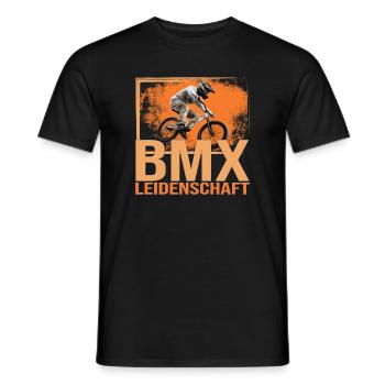 BMX Leidenschaft - Männer T-Shirt - Schwarz - Vorne - AI Model Male 178 light (178cm)